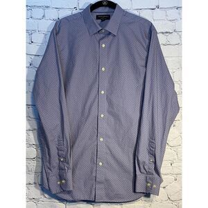 Banana Republic Men's No Iron Slim Fit Size M Shirt 15-15 1/2 33-34" Purple